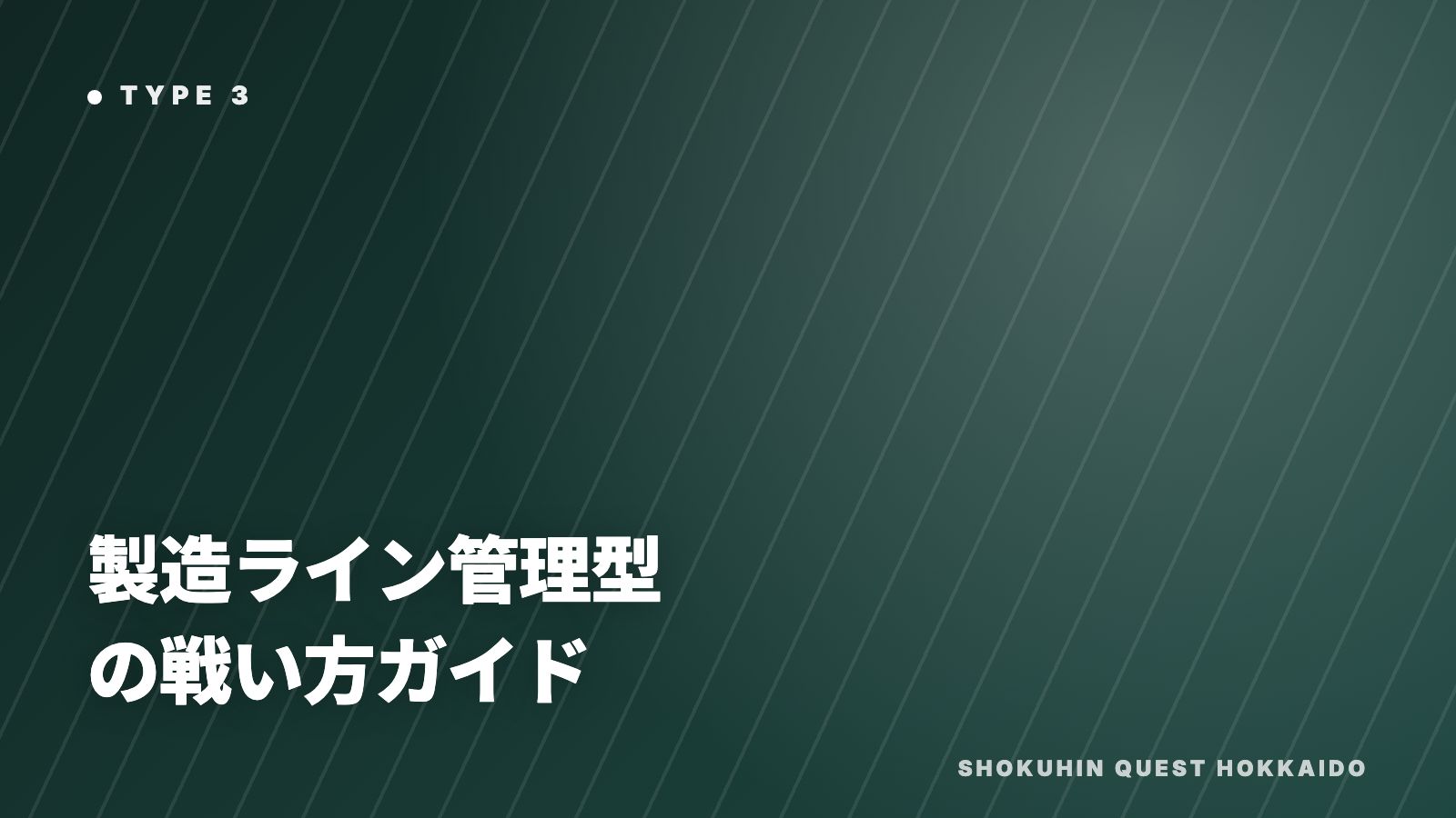 製造ライン管理型の戦い方ガイド 表紙