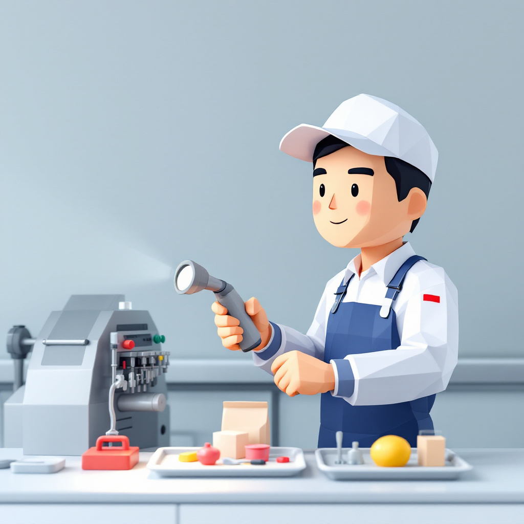 設備保全(食品工場)のキャラクターイラスト